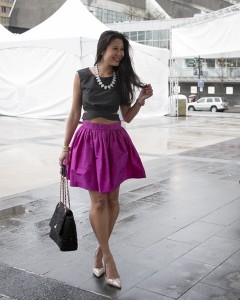 Teacher's Pet Purple Party Skirt at Fashion Week